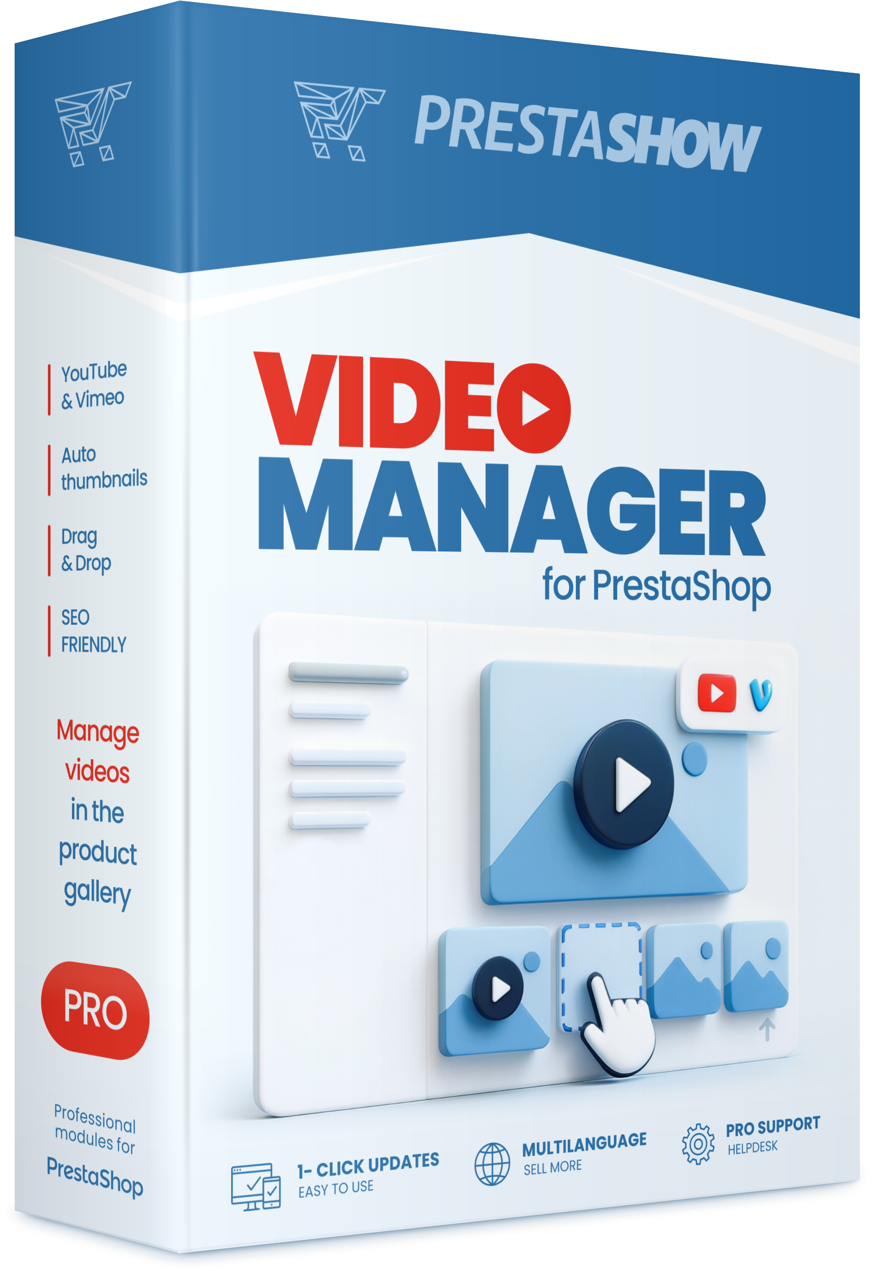 Filmy w galerii produktu PrestaShop